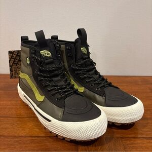 VANS Sk8-Hi Gore-Tex MTE-3 Boots Shoes Mens 10 Black Olive Waterproof Hiking